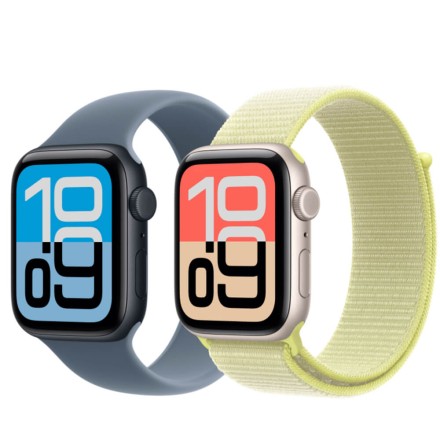 Часы Apple Watch SE 3, 44 mm, Solo Loop (полуночный черный/синий), размер M/L