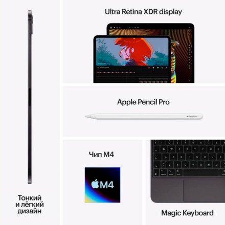 Планшет Apple iPad Pro 13" 512Gb (2024) Wi-Fi «черный космос»