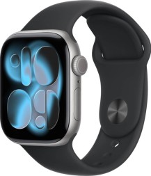Apple Watch Series 11, 42 mm, Sport Band (черный), размер M/L