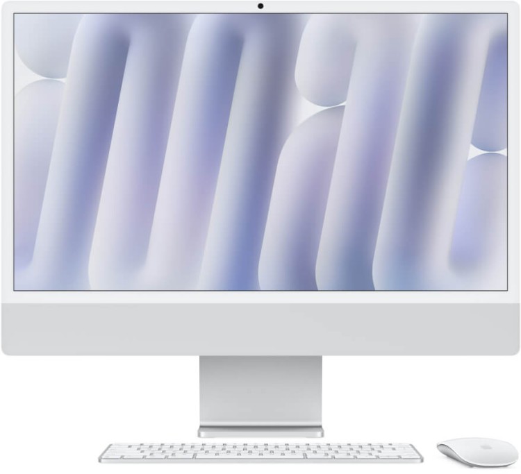 Моноблок Apple iMac 24" Retina 4,5K (M4 10C CPU, 10C GPU) 16/1TB SSD, серебристый